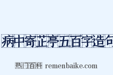 病中寄芷亭五百字造句是什么意思的图片